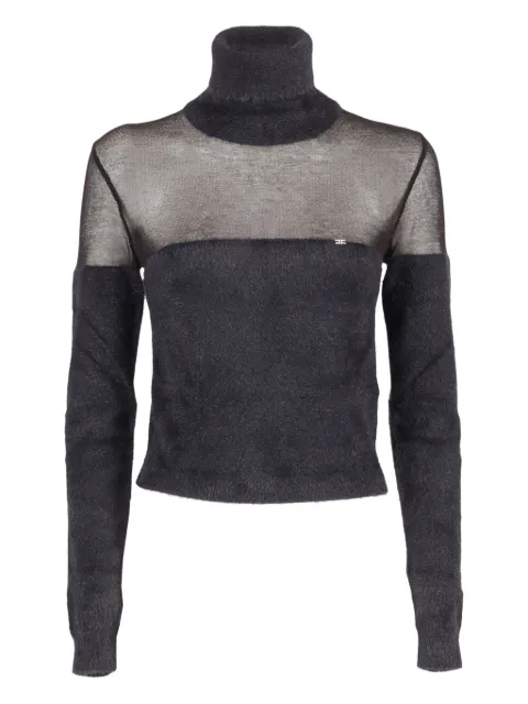Elisabetta Franchi top tejido con cuello vuelto