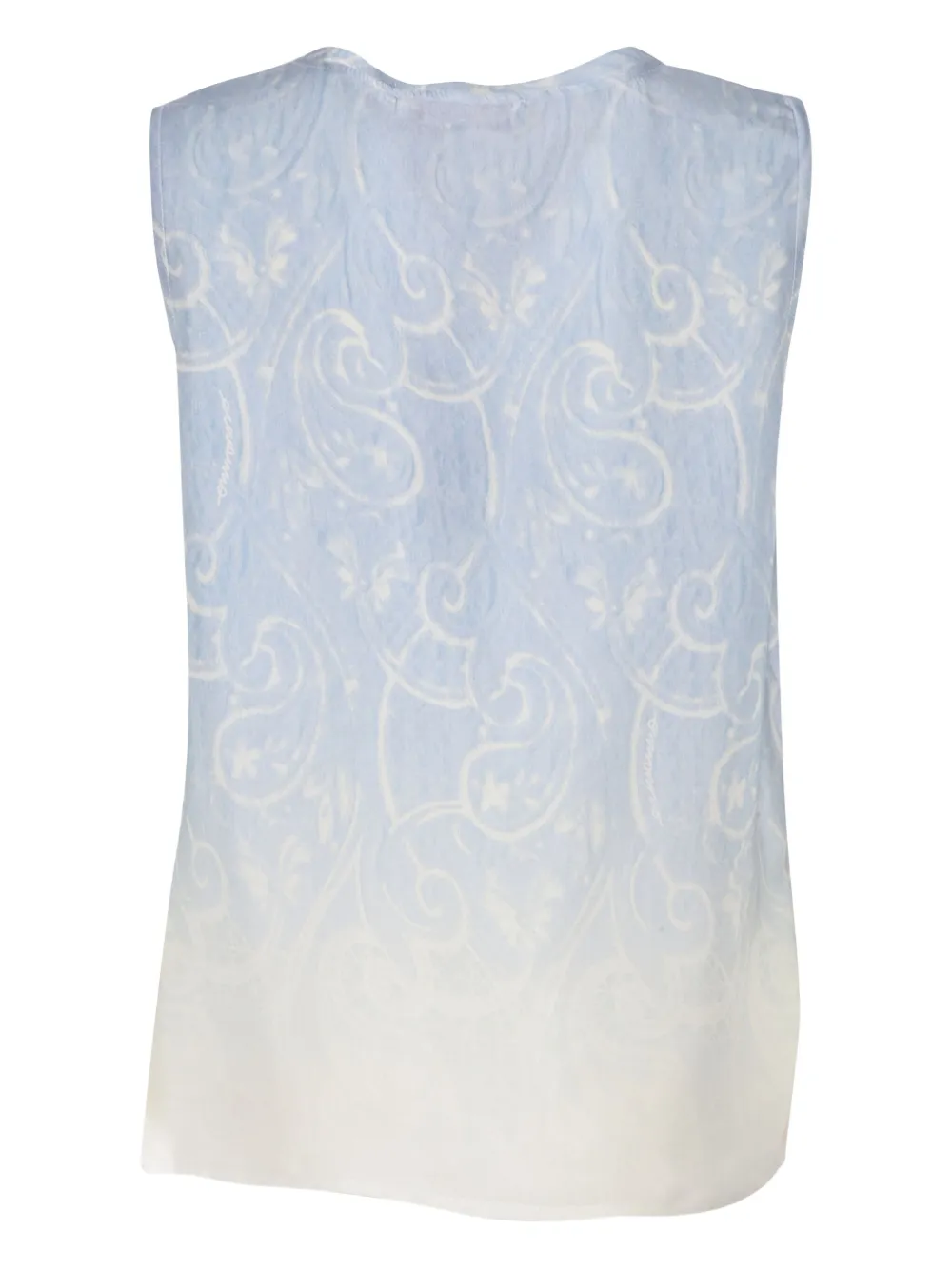 Ermanno Scervino Ombré top met paisley-print Blauw