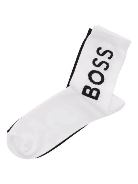 BOSS Kidswear logo-intarsia socks