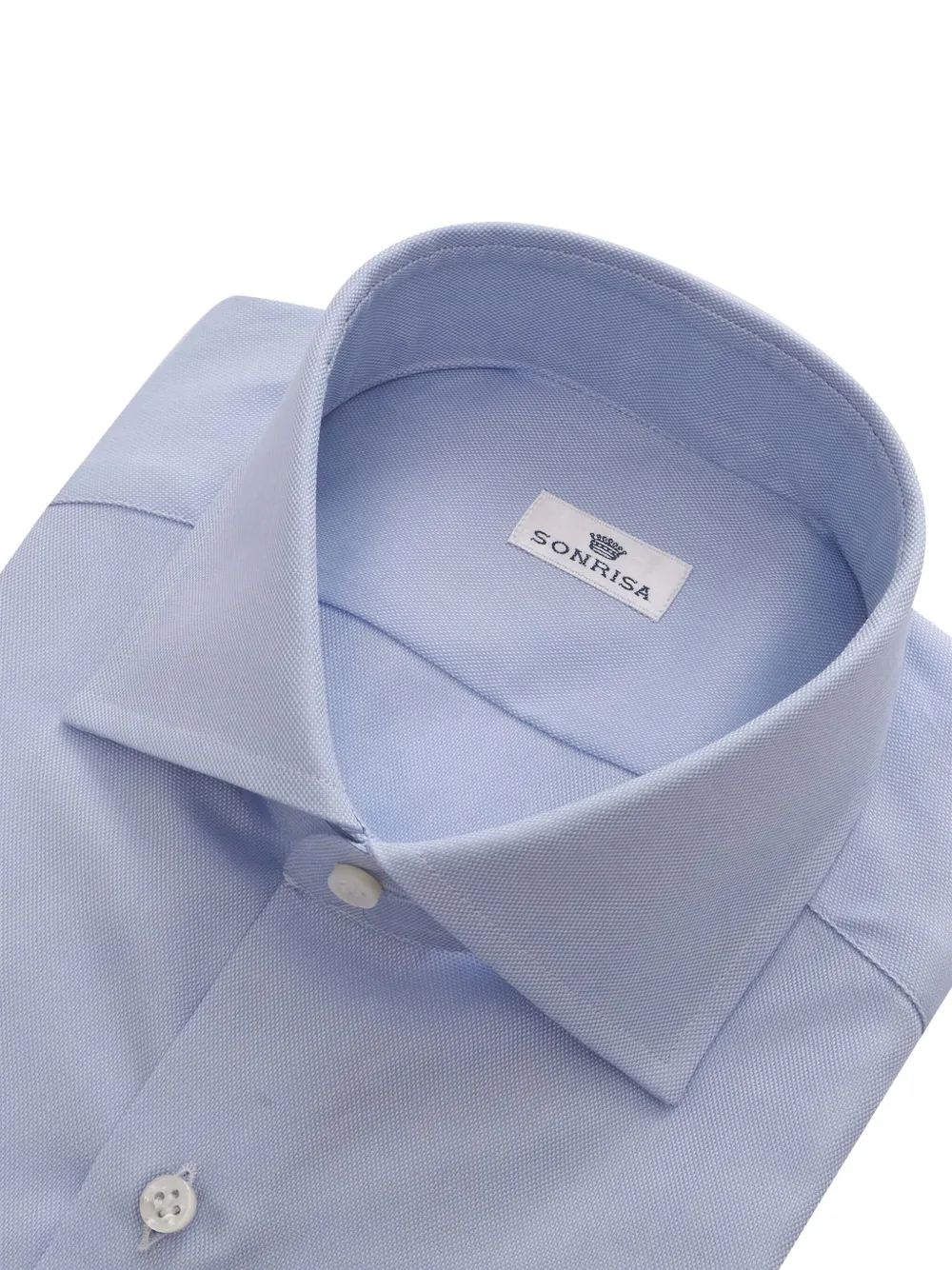 Sonrisa button-down cotton shirt - Blauw