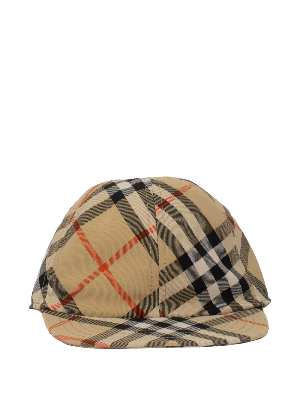 Burberry Kids check-pattern baseball hat Beige