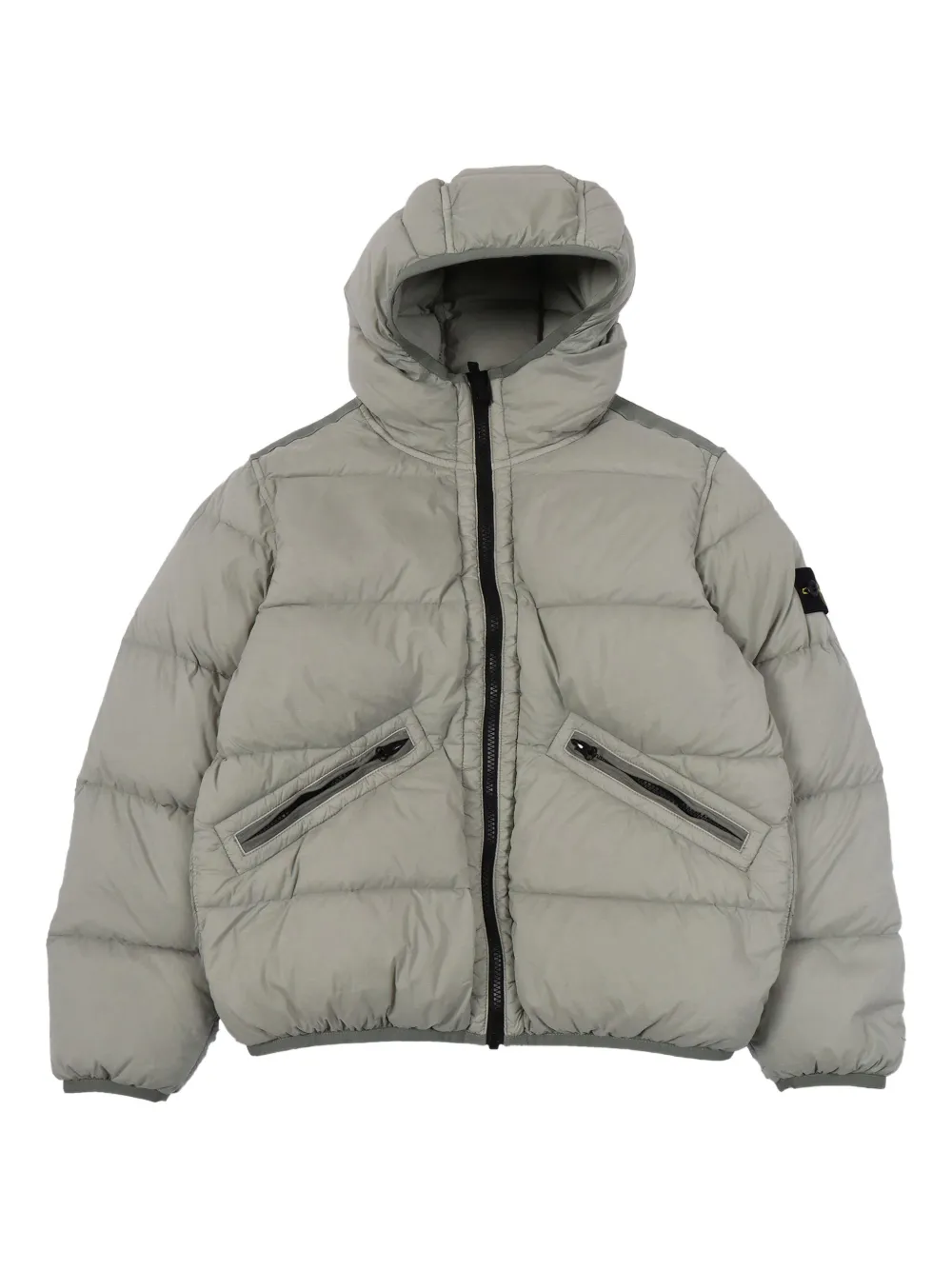 Stone Island Junior hooded padded jacket - Grigio