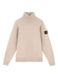 Stone Island Junior roll-neck logo-patch sweater - Neutrals