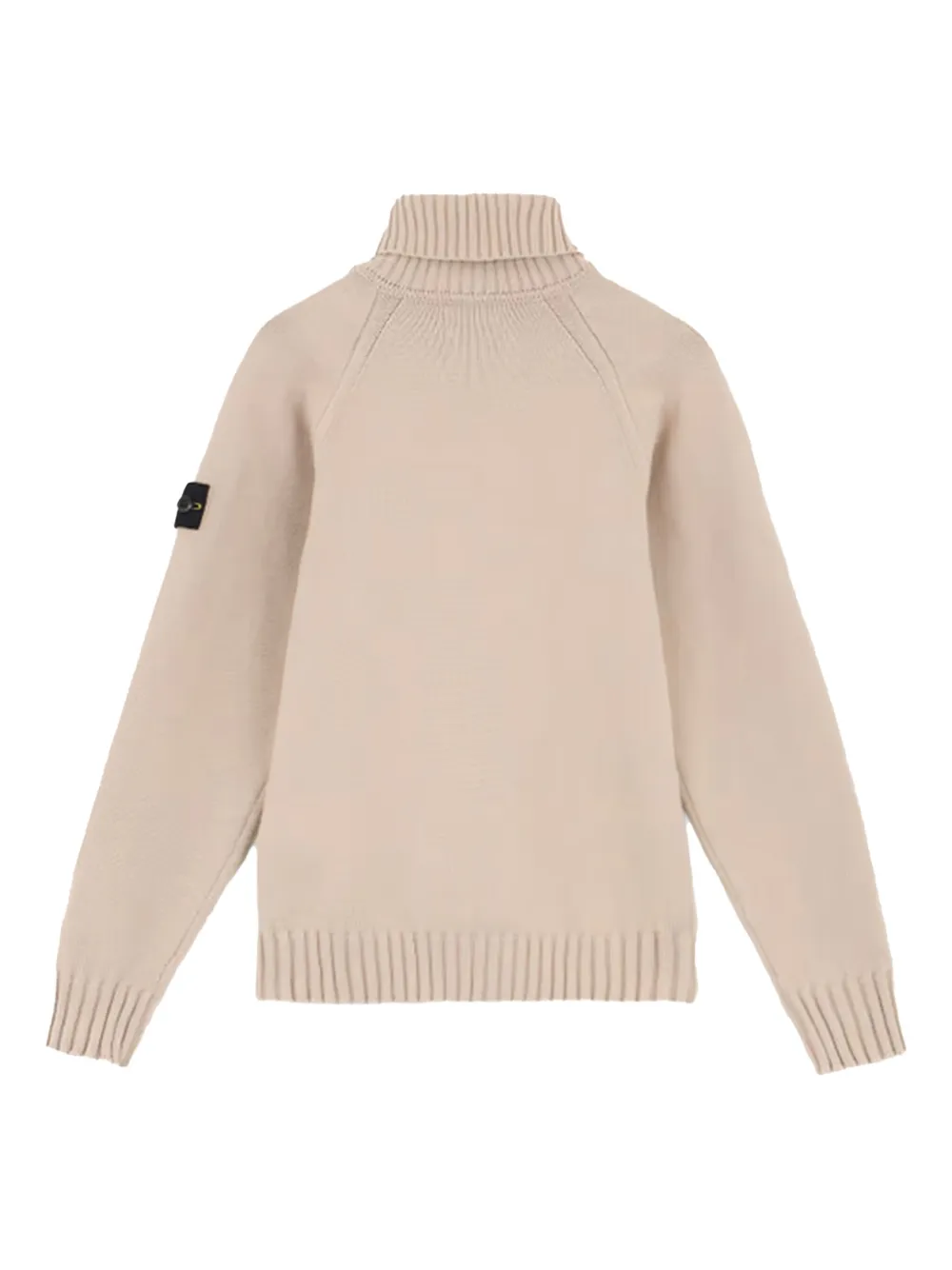 Stone Island Junior Coltrui met logopatch Beige