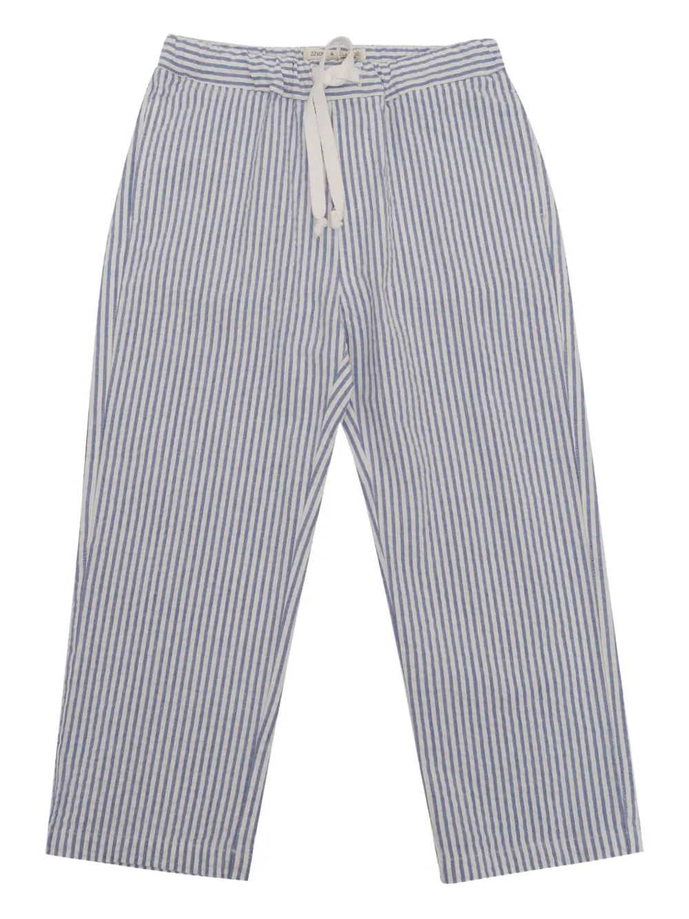 Zhoe & Tobiah Kids' Stripe-pocket Trousers In Blue