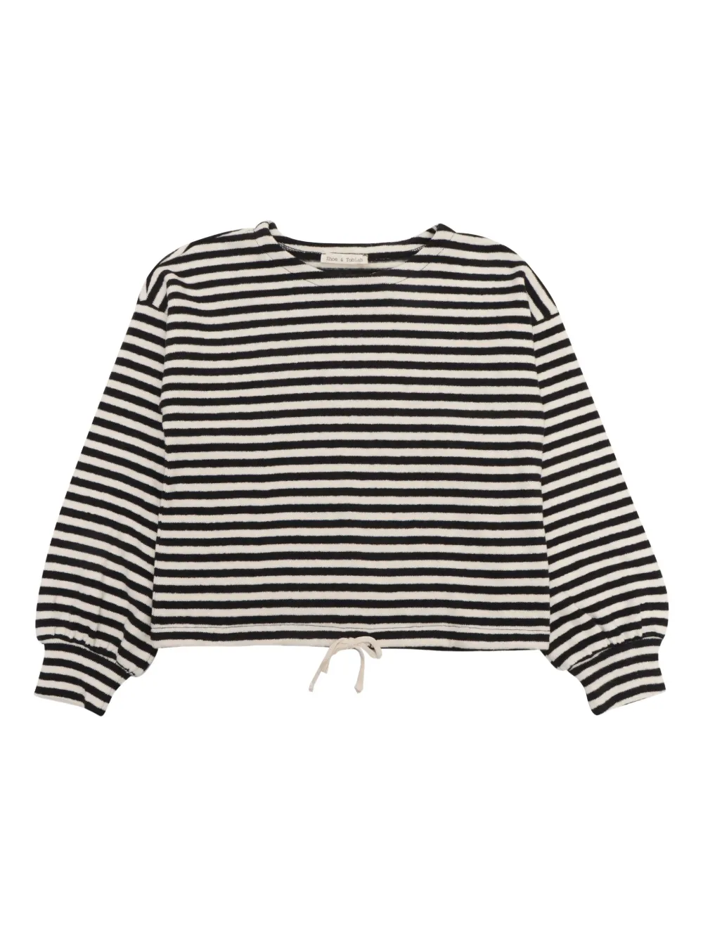 Zhoe & Tobiah Striped-pattern Drawstring Sweatshirt In Multi