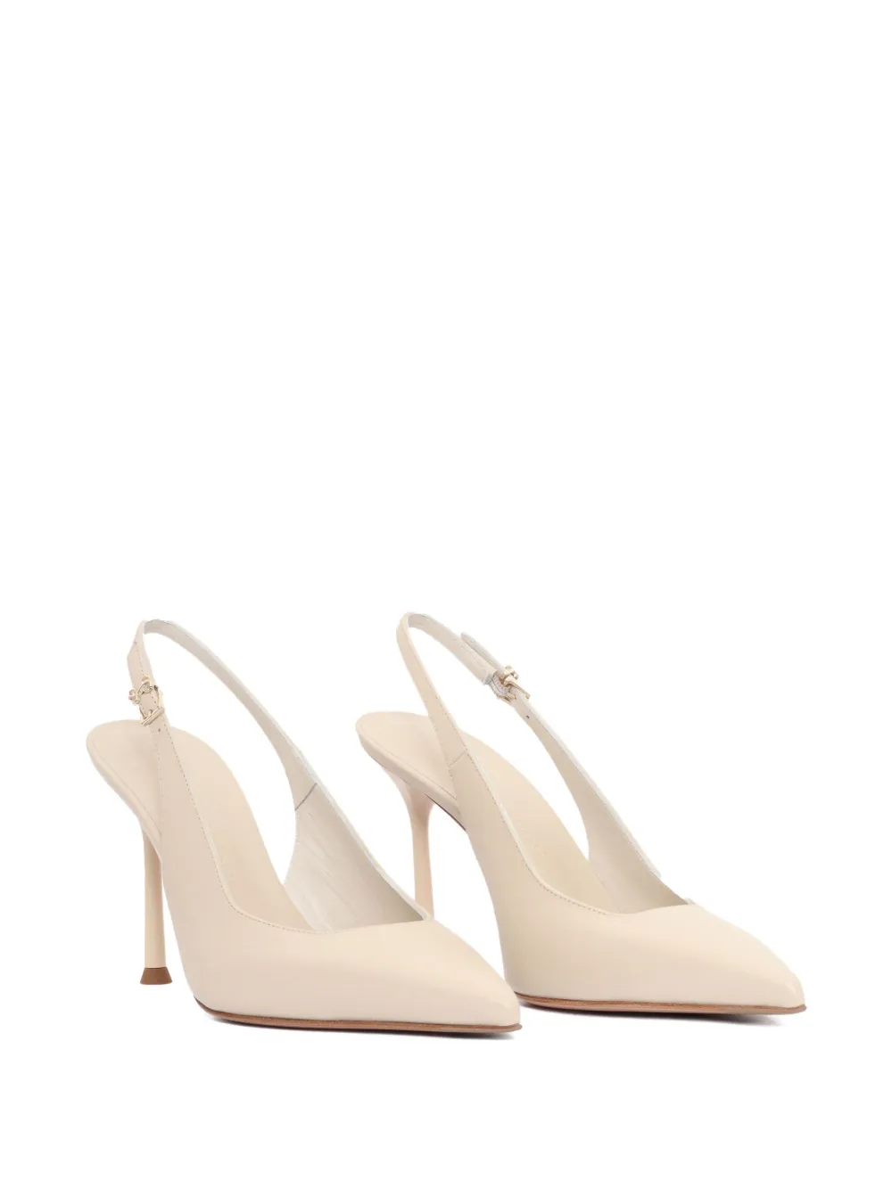 Sergio Levantesi 90mm Mascia5 slingback pumps Neutrals
