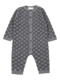 Gucci Kids GG jacquard wool all-in-one - Grey
