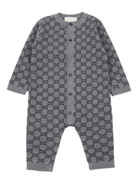 Gucci Kids GG jacquard wool all-in-one