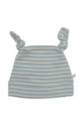 Paz Rodriguez knotted striped beanie hat - Blue