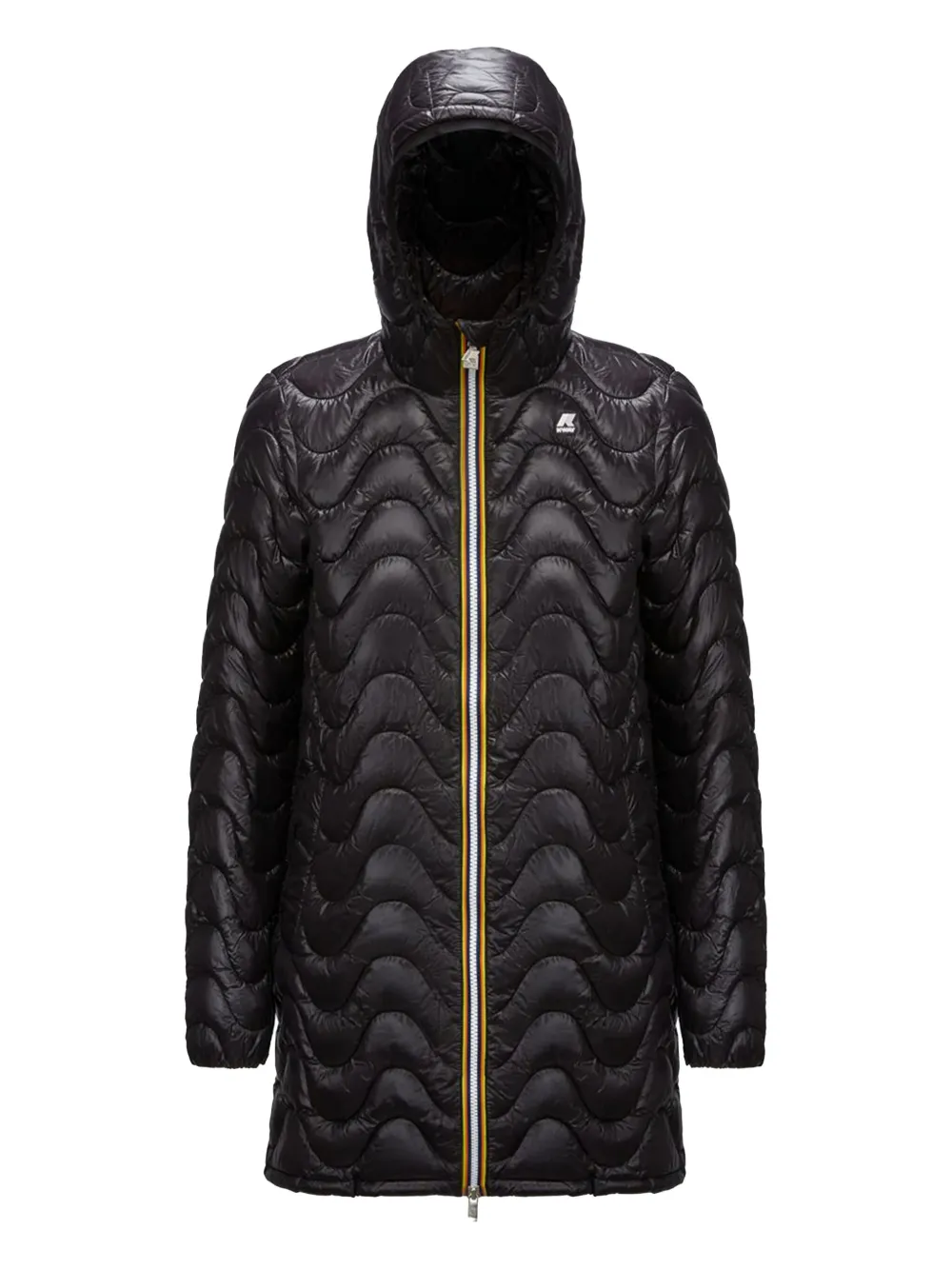 K-way Sophie Quilted Hooded Puffer Jacket In Black