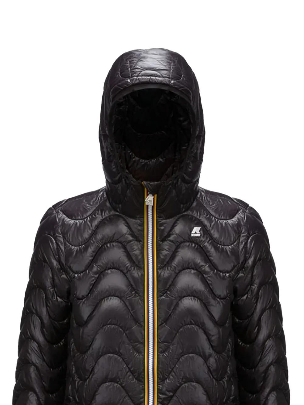 K-way Sophie Quilted Hooded Puffer Jacket In Black