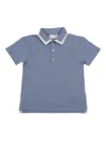 Gucci Kids logo-lettering polo shirt - Blue