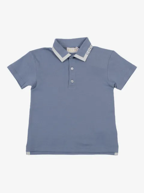 Gucci Kids logo-lettering polo shirt