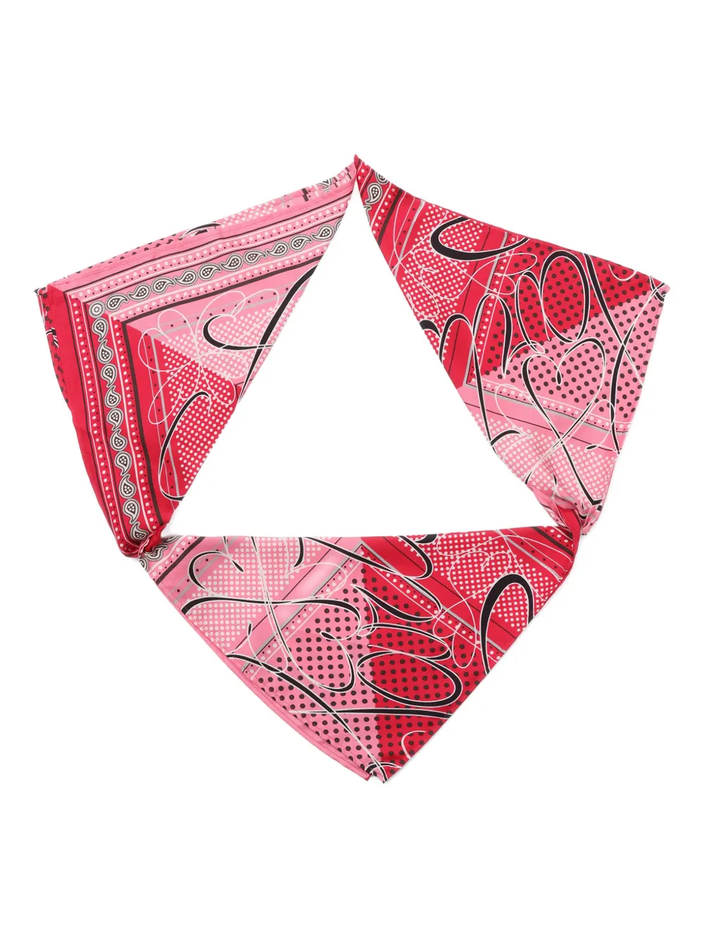 bandana-print silk scarf