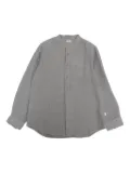 Il Gufo Korean mandarin-collar linen shirt - Grey