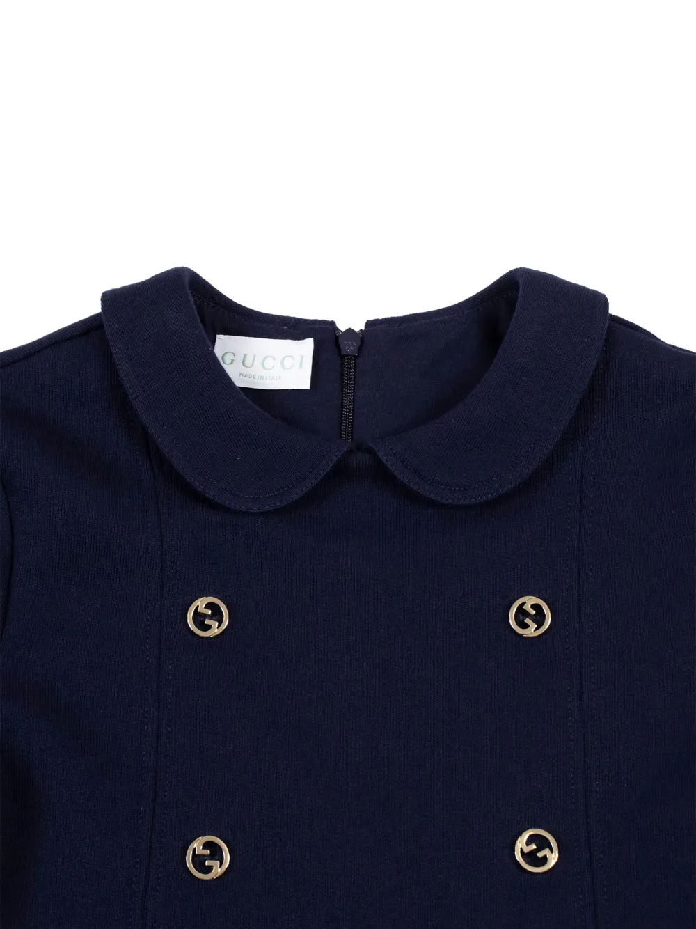 Gucci Kids Jurk met logoknoop Blauw