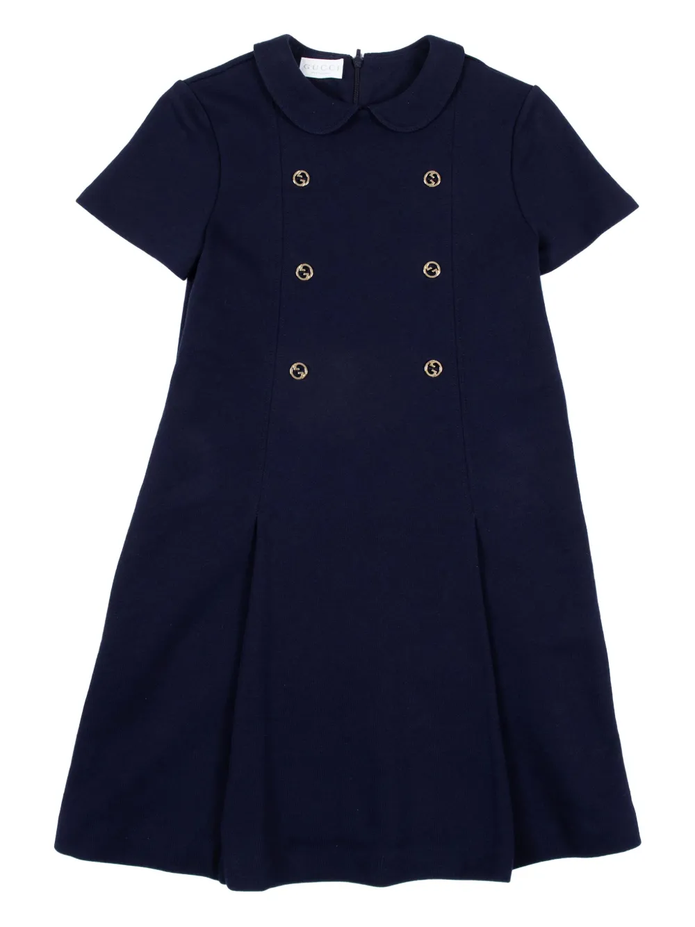 Gucci Kids Jurk met logoknoop Blauw
