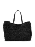 GIANNI CHIARINI Marcella raffia shoulder bag - Black