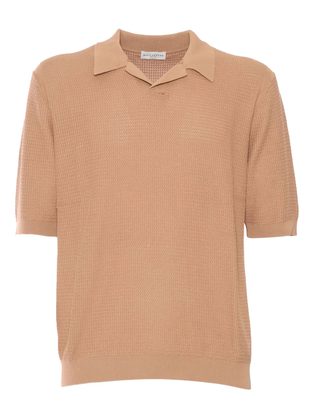 Ballantyne waffle-knit polo shirt Beige