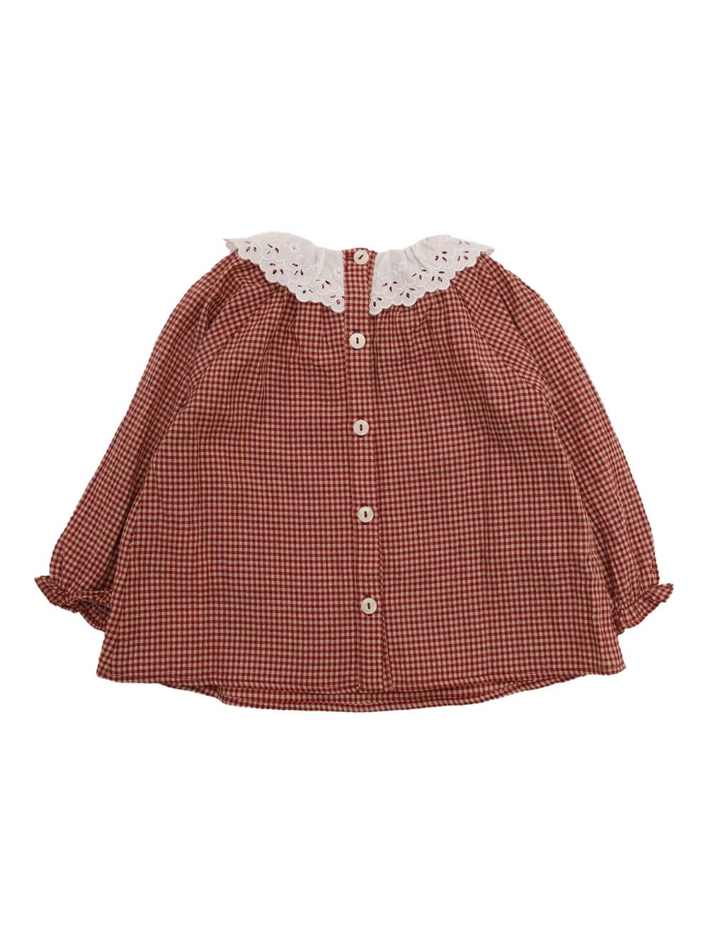 Tartine Et Chocolat Blusa con bordo a quadri - Marrone