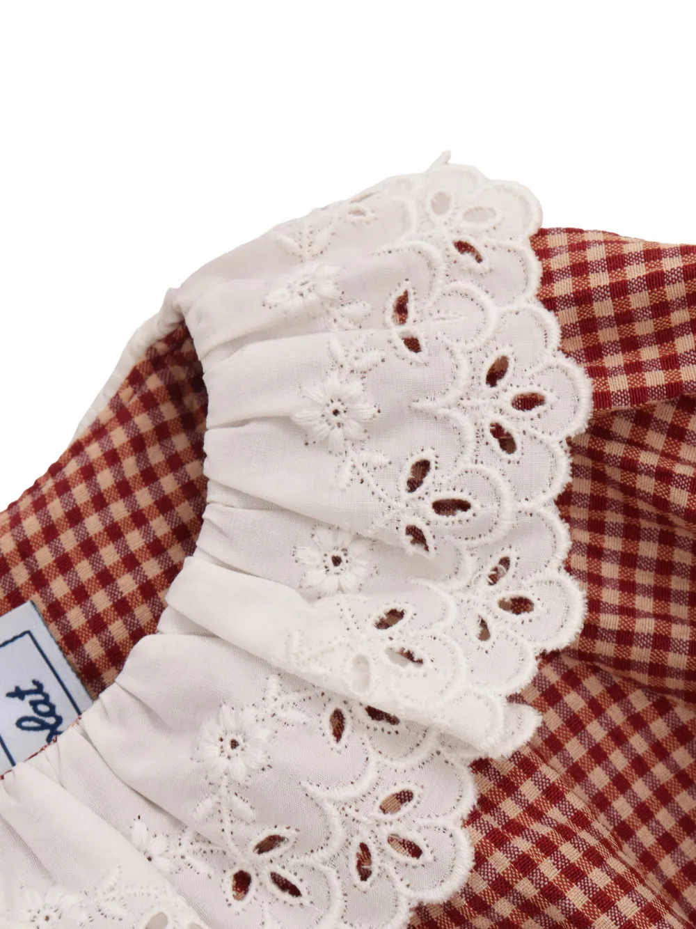  Tartine Et Chocolat Check Trimmed Blouse - Brown 