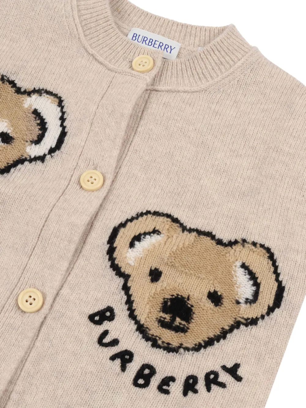 Burberry Kids Vest met geborduurde teddybeer Beige