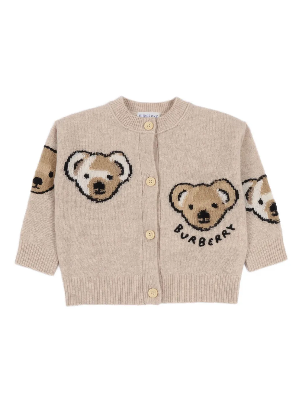 Burberry Kids Vest met geborduurde teddybeer Beige