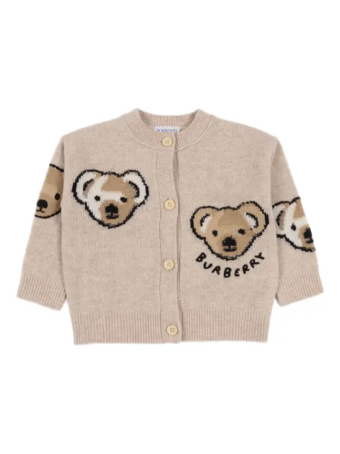 Burberry Kids bear-embroidered cardigan