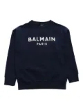 Balmain Kids logo-lettering sweatshirt - Blue