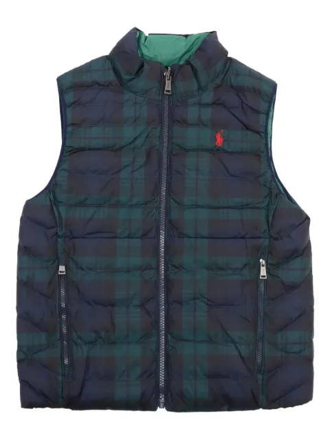 POLO RALPH LAUREN KIDS reversible check quilted vest