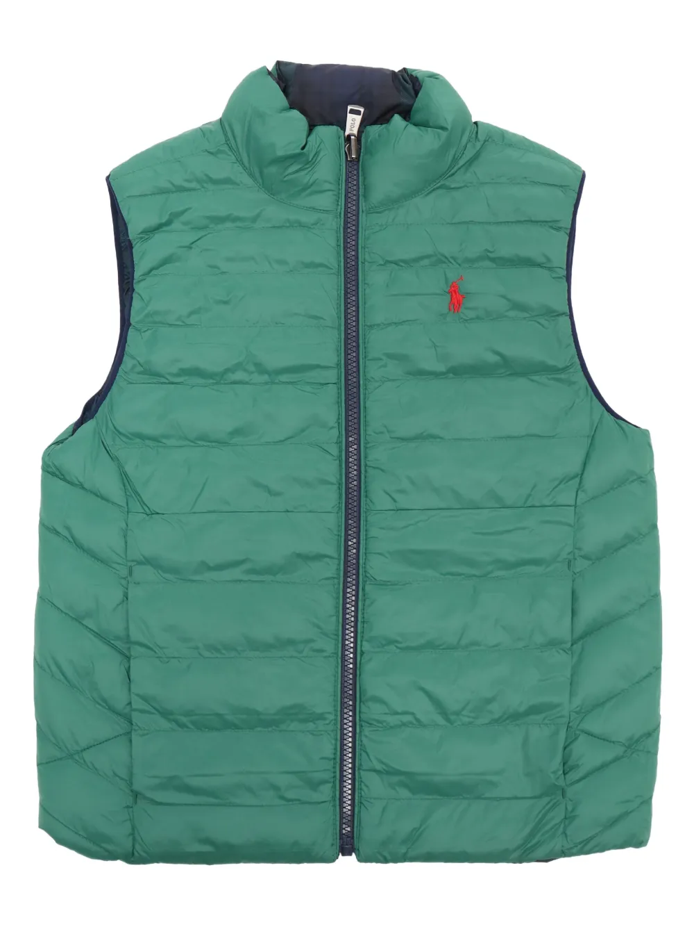 Polo Ralph Lauren Reversible Check Quilted Vest In Blue