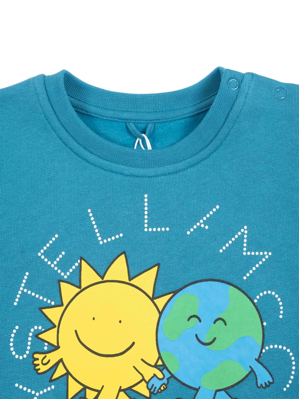 Stella McCartney Kids Sweater met zon- en aardeprint Blauw