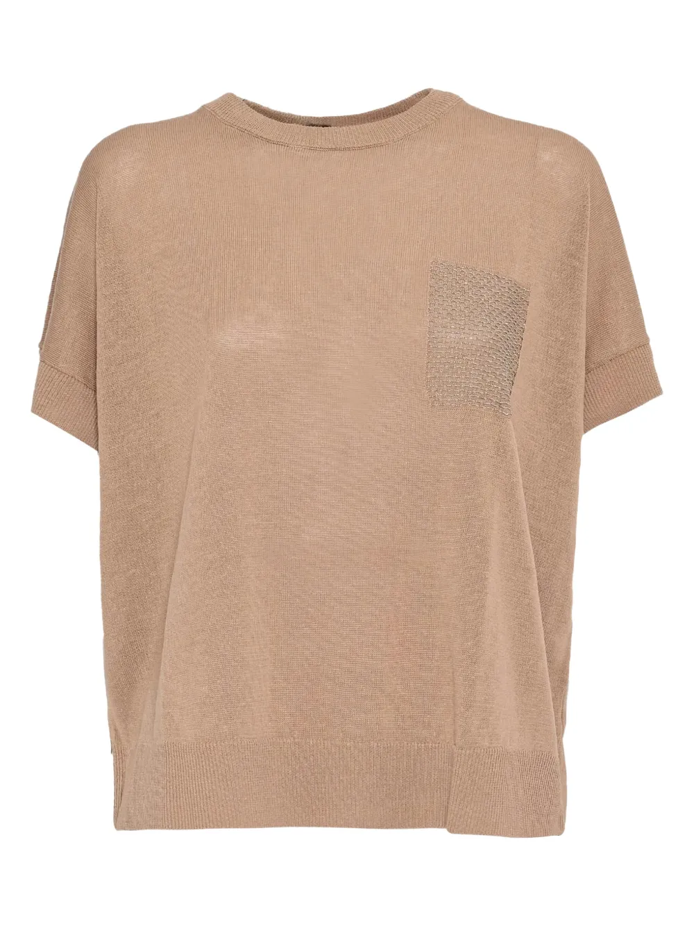 embellished short-sleeve top
