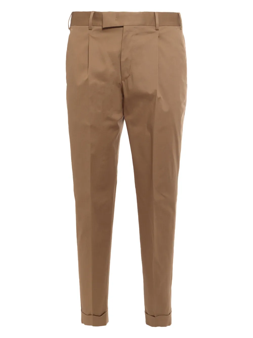 PT Torino Broek met geplooid detail en zak Bruin