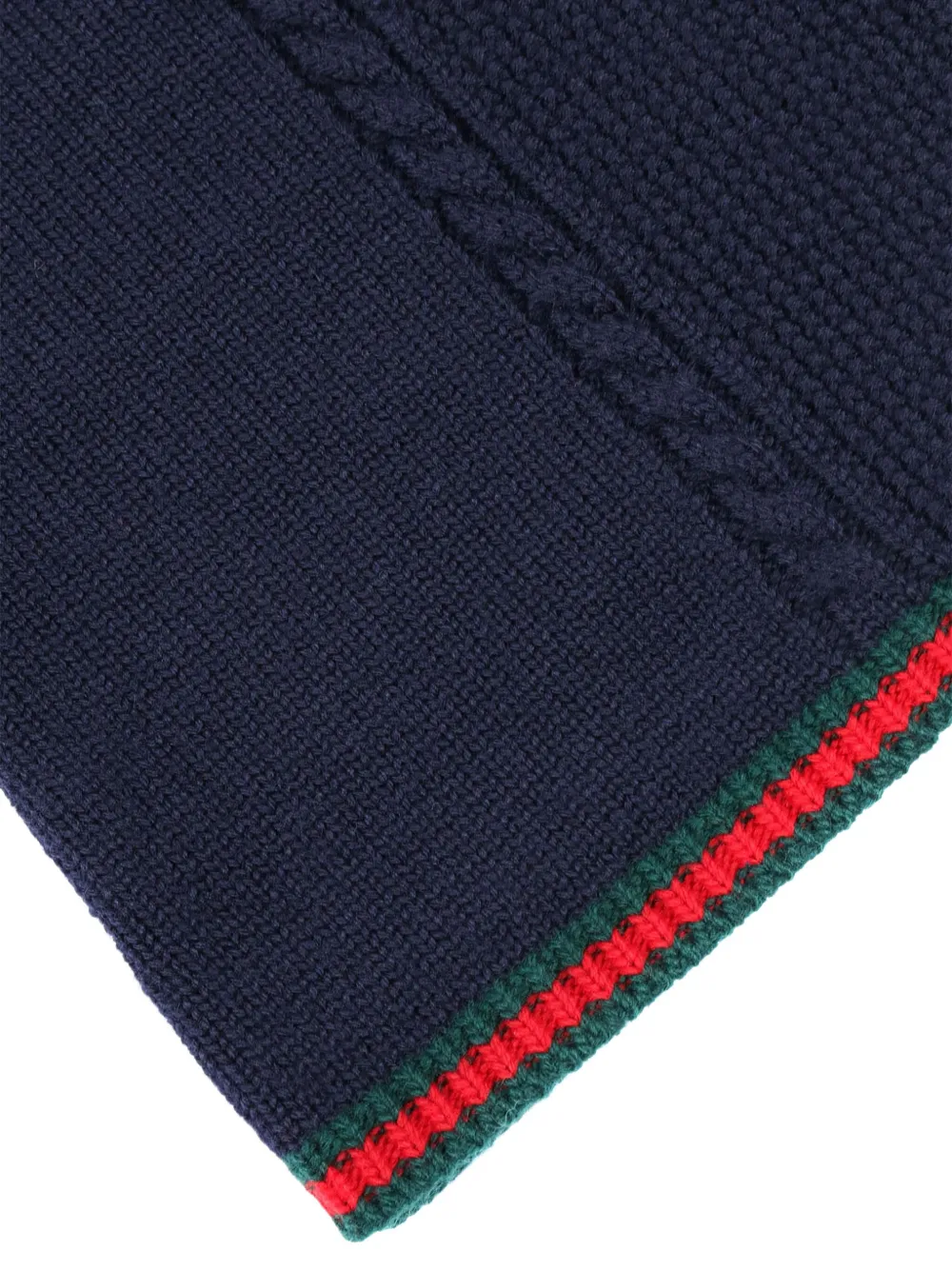 Gucci Kids Kabelgebreide jurk met korte mouwen Blauw