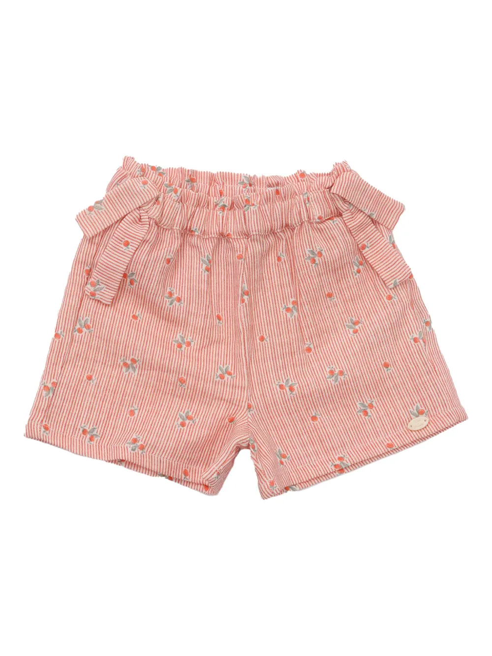 Tartine Et Chocolat Gestreepte shorts met kersenprint Roze