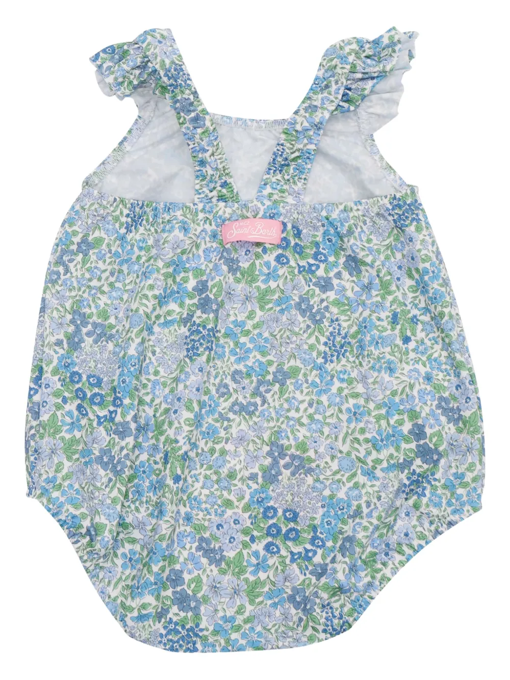 MC2 Saint Barth Kids Badpak met bloe print Blauw
