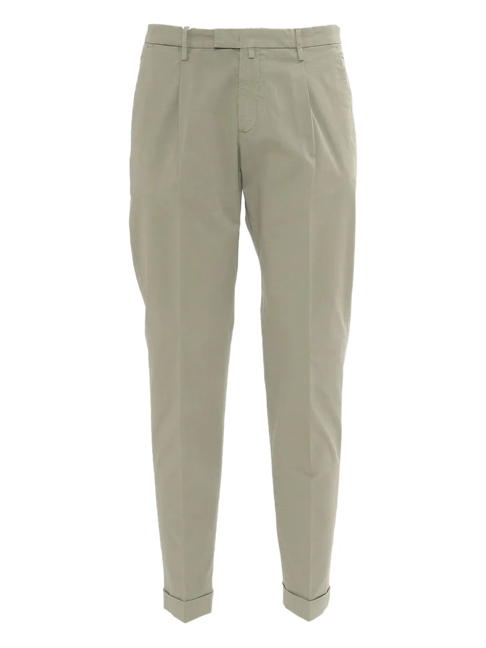 pleated-cuff trousers