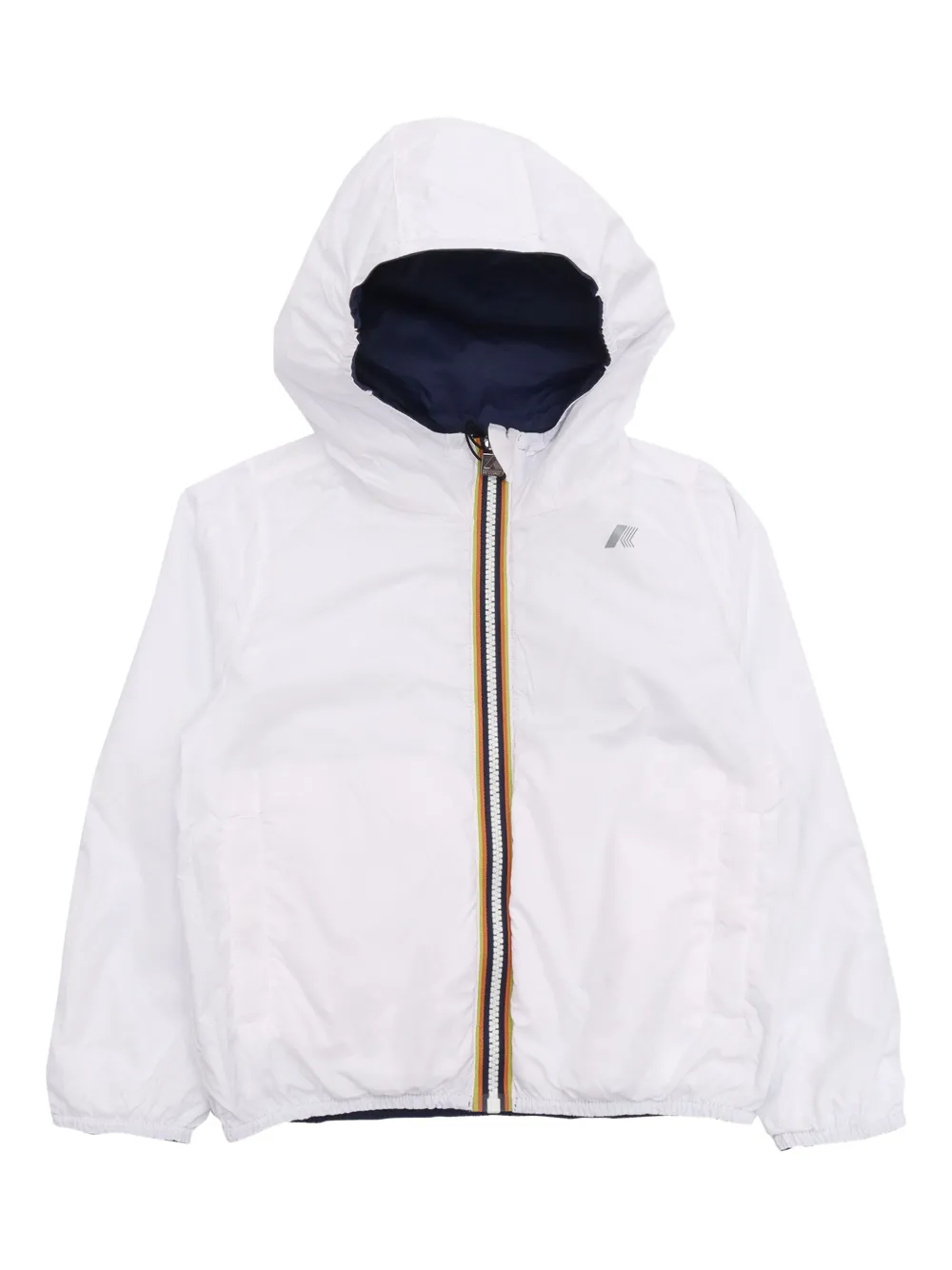 K-way Jake Hooded Zip-front Jacket In Blue