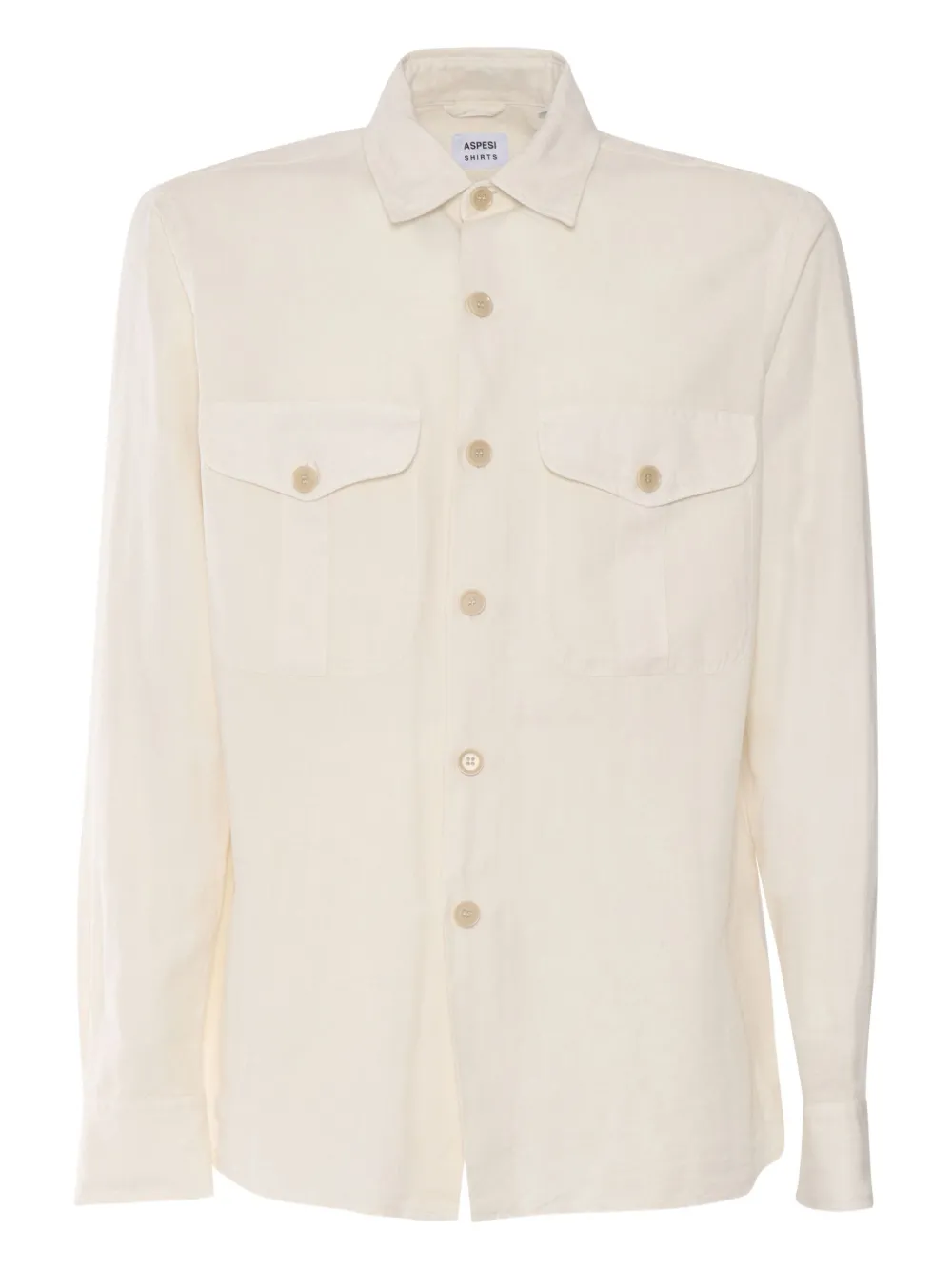 Aspesi Double-pocket Shirt In White
