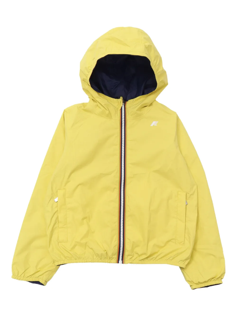 K-Way Jack met dubbele ritssluiting en capuchon Blauw