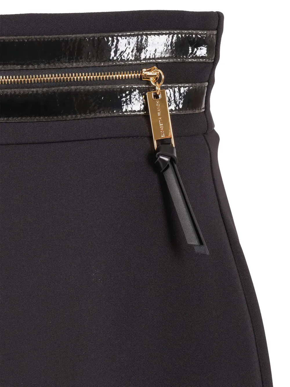 Elisabetta Franchi zip-trimmed pencil midi skirt Zwart
