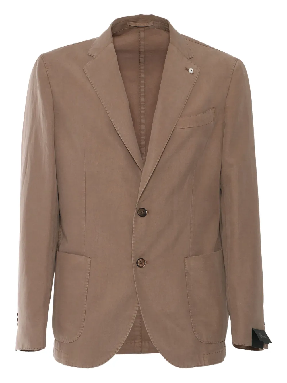 three-button patch-pocket jacket