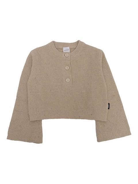Aspesi Kids button-fastening bell-sleeve sweater