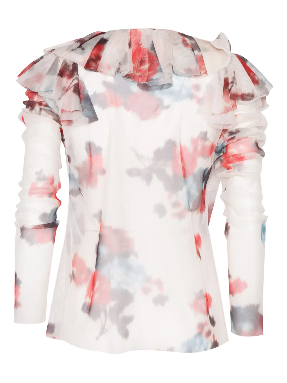 Philosophy Di Lorenzo Serafini Kids ruffled-neckline floral-print blouse | Blouses | Image 2