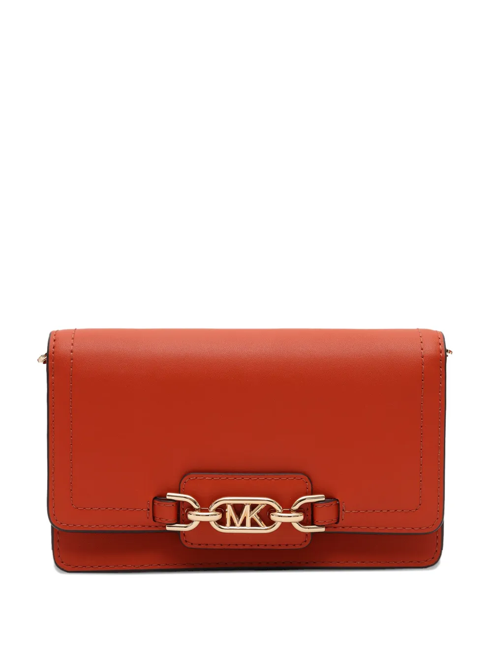 Michael Kors Kids Borsa a tracolla in pelle con catena - Arancione