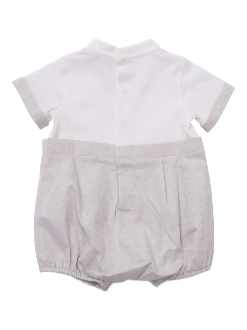 Emporio Ar i Kids Katoenen romper met logoprint Wit