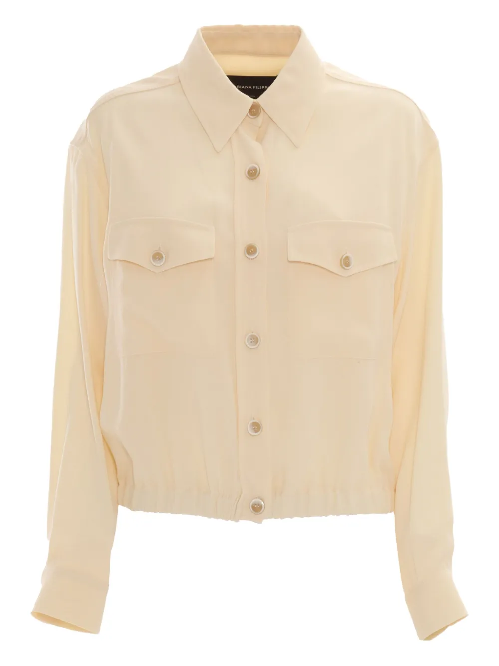Fabiana Filippi Bomberjack met opgestikte zak Beige
