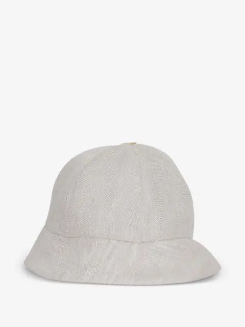 La Stupenderia button-embellished linen hat